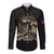 (Custom Personalised) Haiti Long Sleeve Button Shirt Polynesian Neg Maron Black Style LT6 Unisex Black - Polynesian Pride