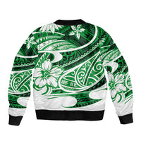 Polynesian Tribal Bomber Jacket Green LT6 - Polynesian Pride