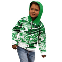 Polynesian Tribal Kid Hoodie Green LT6 - Polynesian Pride