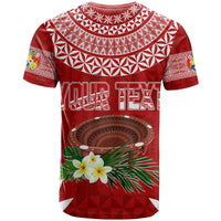 Custom Tonga Independence Day T Shirt Kumete Kava Bowl With Plumeria LT7 - Polynesian Pride