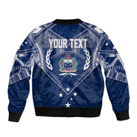 Personalised Samoa Independence Day Sleeve Zip Bomber Jacket Chest Tattoo Symbolic Style LT7 - Polynesian Pride