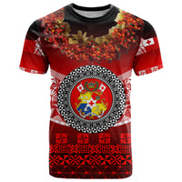 Custom Tonga Emancipation Day T Shirt Independence Day Fancy Kahoa Heilala Flower Gradient LT8 Black - Polynesian Pride