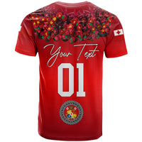 Custom Tonga Emancipation Day T Shirt Independence Day Unique Kahoa Heilala Flower Red LT8 - Polynesian Pride