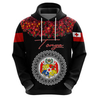 Custom Tonga Hoodie Emancipation Day Unique Kahoa Heilala Flower Black LT8 Zip Hoodie Black - Polynesian Pride