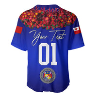 (Custom Personalised) Tonga Emancipation Day Baseball Jersey Independence Day - Unique Kahoa Heilala Flower - Blue LT8 - Polynesian Pride