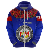 Custom Tonga Hoodie Emancipation Day Unique Kahoa Heilala Flower Blue LT8 - Polynesian Pride