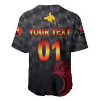 (Custom Personalised) Papua New Guinea Barramundis Cricket Baseball Jersey Birds Of Paradise Paradisaea Raggiana Original - Black LT8 - Polynesian Pride