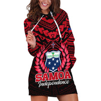 Samoa Independence Day Hoodie Dress Ulafa Polynesian Unique Red No1 LT9 - Polynesian Pride