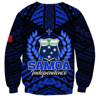 Samoa Independence Day Sweatshirt Ulafa Polynesian Unique Blue No3 LT9 - Polynesian Pride