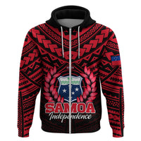 Custom Samoa Independence Day Hoodie Ulafa Polynesian Unique Red No1 LT9 - Polynesian Pride