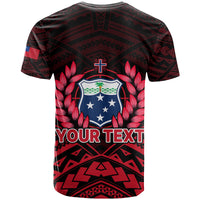 Custom Samoa Independence Day T Shirt Ulafa Polynesian Unique Red No2 LT9 - Polynesian Pride
