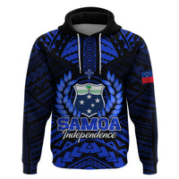 Custom Samoa Independence Day Hoodie Ulafa Polynesian Unique Blue No3 LT9 - Polynesian Pride