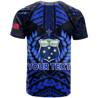 Custom Samoa Independence Day T Shirt Ulafa Polynesian Unique Blue No3 LT9 - Polynesian Pride