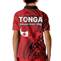 Tonga Independence Anniversary Kid Polo Shirt Tongan Tribal Pattern Unique Version LT9 - Polynesian Pride
