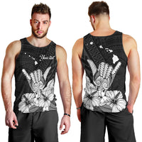 (Custom Personalised) Hawaii Shaka Sign Men Tank Top Black Version LT9 - Polynesian Pride