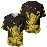 Hawaii Shaka Sign Baseball Jersey Gold Version LT9 Gold - Polynesian Pride