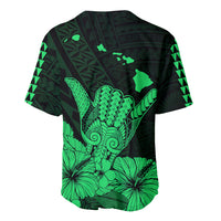 Hawaii Shaka Sign Baseball Jersey Green Version LT9 - Polynesian Pride