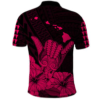 Hawaii Shaka Sign Polo Shirt Pink Version LT9 - Polynesian Pride