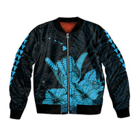 Hawaii Shaka Sign Bomber Jacket Blue Version LT9 Unisex Blue - Polynesian Pride