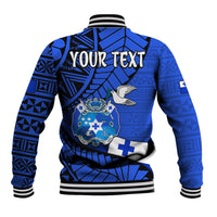 (Custom Personalised) Tonga Emancipation Day Baseball Jacket Happy 53rd Independence Anniversary Blue Version LT9 - Polynesian Pride