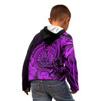 Polynesian Tahiti Island Kid Hoodie The Wave of Water - Purple LT9 - Polynesian Pride