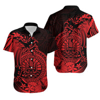 Polynesian Tahiti Island Hawaiian Shirt The Wave of Water - Red LT9 Red - Polynesian Pride