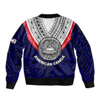 American Samoa Bomber Jacket Bald Eagle with Polynesian Pattern LT9 - Polynesian Pride
