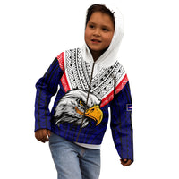 (Custom Personalised) American Samoa Kid Hoodie Bald Eagle with Polynesian Pattern LT9 - Polynesian Pride