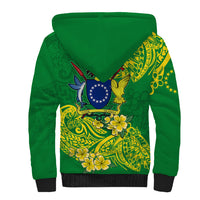 Cook Island Sherpa Hoodie Polynesian Floral Tribal LT9 - Polynesian Pride