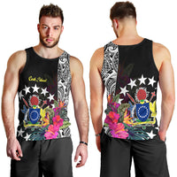 Cook Island Men Tank Top Tribal Polynesian and Tropical Flowers LT9 - Polynesian Pride