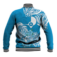 FSM Yap State Baseball Jacket Polynesian Floral Tribal LT9 - Polynesian Pride