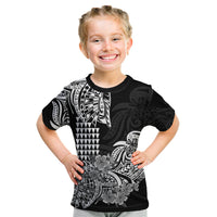 Hawaii Kakau Kid T Shirt Polynesian Floral Tribal Black Version LT9 Black - Polynesian Pride