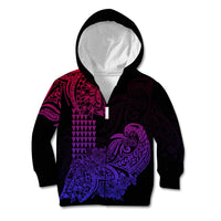 Hawaii Kakau Kid Hoodie Polynesian Floral Tribal Gradient Version LT9 - Polynesian Pride