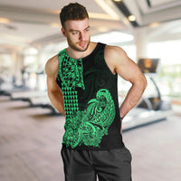 Hawaii Kakau Men Tank Top Polynesian Floral Tribal Green Version LT9 - Polynesian Pride