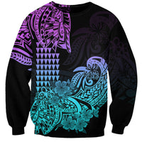 Hawaii Kakau Sweatshirt Polynesian Floral Tribal Heliotrope Version LT9 Unisex Heliotrope - Polynesian Pride