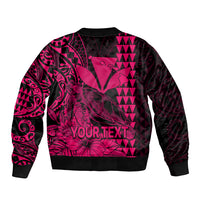 (Custom Personalised) Kakau Polynesian Tribal Hawaiian Turtle with Kanaka Maoli Pink Bomber Jacket LT9 - Polynesian Pride