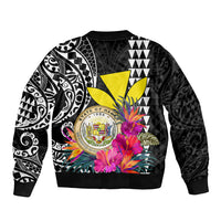Kakau Tribal Hawaiian Kanaka Maoli Bomber Jacket LT9 - Polynesian Pride