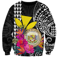 Kakau Tribal Hawaiian Kanaka Maoli Sweatshirt LT9 Unisex Black - Polynesian Pride