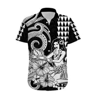 Aloha Hula Girl Hawaiian Tribal and Simple Kakau Hawaiian Shirt LT9 - Polynesian Pride