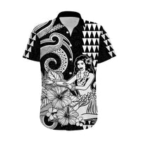 (Custom Personalised) Aloha Hula Girl Hawaiian Tribal and Simple Kakau Hawaiian Shirt LT9 - Polynesian Pride