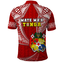 Tonga Rugby Polo Shirt Mate Maa Tonga Pacific Tongan Ngatu LT14 - Polynesian Pride
