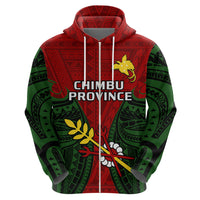 Papua New Guinea Hoodie Chimbu Province Mix Coat of Arms Polynesian Art LT14 - Polynesian Pride