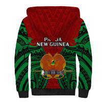 Papua New Guinea Sherpa Hoodie East New Britain Province Mix Coat Of Arms Polynesian Art LT14 - Polynesian Pride