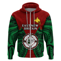Custom Papua New Guinea Hoodie East New Britain Province Mix Coat of Arms Polynesian Art LT14 - Polynesian Pride