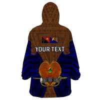 (Custom Personalised) Papua New Guinea Wearable Blanket Hoodie Manus Province Mix Coat Of Arms Polynesian Art LT14 - Polynesian Pride