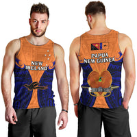 Papua New Guinea Men Tank Top New Ireland Province Mix Coat Of Arms Polynesian Art LT14 - Polynesian Pride