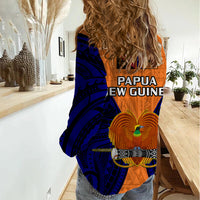 Papua New Guinea Women Casual Shirt New Ireland Province Mix Coat Of Arms Polynesian Art LT14 - Polynesian Pride