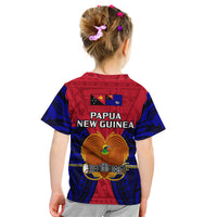 Papua New Guinea Kid T Shirt West New Britain Province Mix Coat Of Arms Polynesian Art LT14 - Polynesian Pride