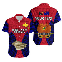 (Custom Personalised) Papua New Guinea Hawaiian Shirt West New Britain Province Mix Coat Of Arms Polynesian Art LT14 Red - Polynesian Pride