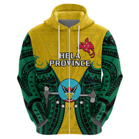 Papua New Guinea Hoodie Hela Province Mix Coat of Arms Polynesian Art LT14 - Polynesian Pride